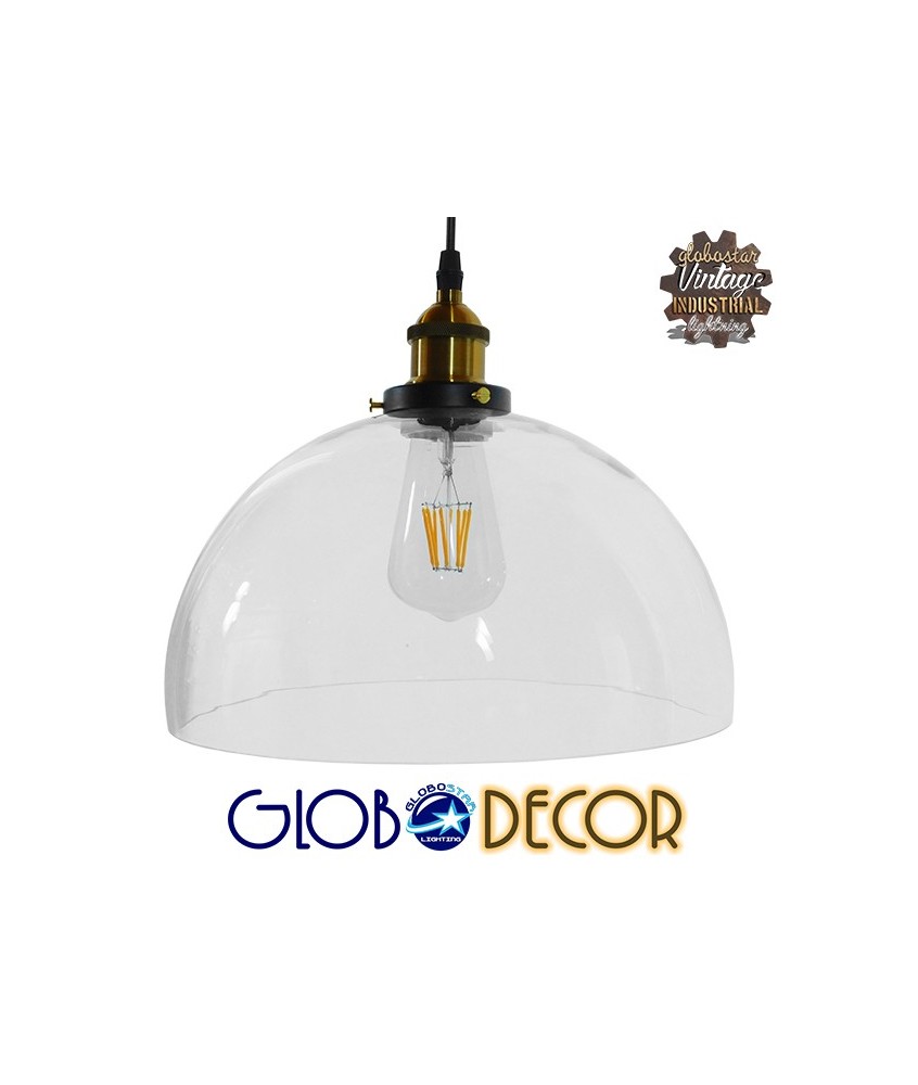 GLOBOSTAR® WICKHAM 01171 Vintage Κρεμαστό Φωτιστικό Οροφής με Ντουί 1 x E27 AC 220-240V IP20 - Πολύχρωμο - Μ30 x Π30 x Y25cm